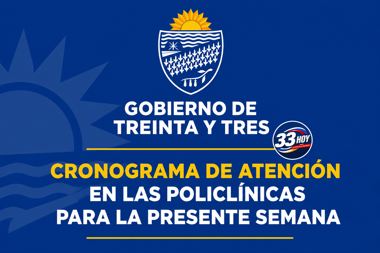 CRONOGRAMA DE ATENCIÓN EN POLICLÍNICAS