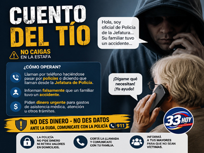 PREVENCIÓN DE ESTAFAS – MODALIDAD “CUENTO DEL TÍO”