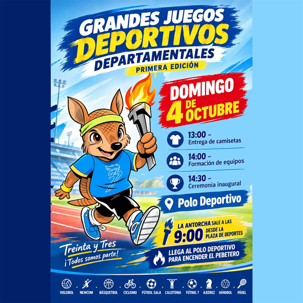 ESTE DOMINGO COMIENZAN LOS GRANDES JUEGOS DEPORTIVOS DEPARTAMENTALES – CRONOGRAMA COMPLETO