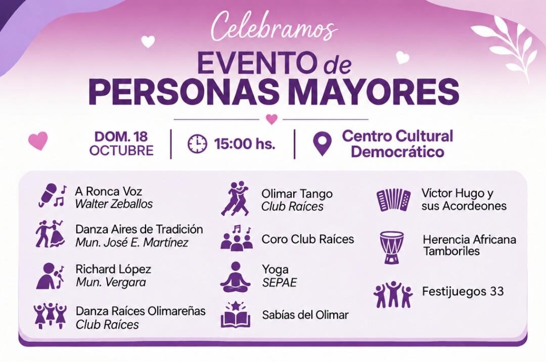 TREINTA Y TRES CELEBRA A LAS PERSONAS MAYORES CON UNA JORNADA DE ENCUENTRO, MÚSICA Y RECONOCIMIENTO